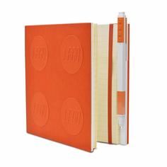 Книга для записей 158х158мм 176л линейка оранж.гелевая ручка 0,70 мм LEGO Locking Notebook