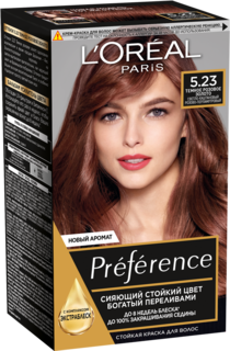 Краска для волос LOreal Paris "Preference" 5.23 Темное Розовое Золото 174 мл