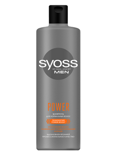 Шампунь мужской Syoss Power, для нормальных волос, укрепление волос, 450 мл