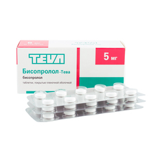 Бисопролол-Тева таблетки 5 мг 30 шт. Teva