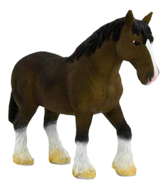 Фигурка животного Mojo Лошадь мощной породы темно-коричневая