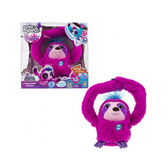 Игрушка интерактивная 1TOY RoboPets Ленивец плюшевый, розовый