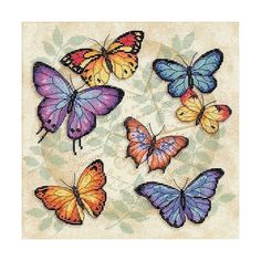 Набор для вышивания крестом Dimensions "Множество бабочек", 28x28 см, арт. 35145
