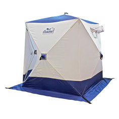 Зимняя палатка куб Следопыт 1,8*1,8 м Oxford 210D PU 1000 PF-TW-11/12 (белый/синий)