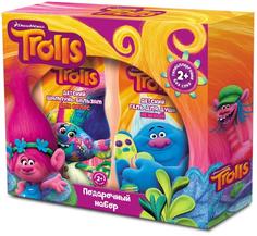 Подарочный набор Тролли №1 шампунь-бальзам для волос,300 мл+гель для купания Нежный 300 мл Trolls