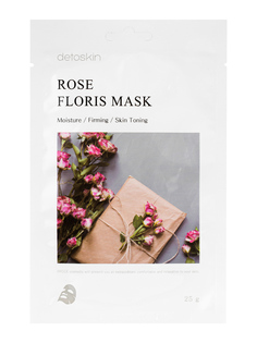 Увлажняющая тканевая маска DETOSKIN для лица с экстрактом дамасской розы. Корея 30 ml