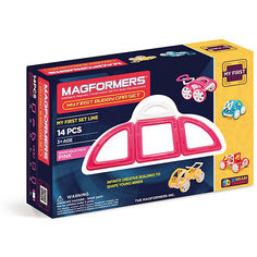 Магнитный конструктор Magformers My First Buggy розовый