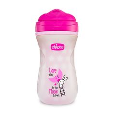 Детская бутылочка Chicco Glowing Mug, 14+ месяцев, 266 мл, цвет розовый