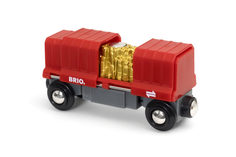 Игровой набор 1 TOY 33938 BRIO Грузовой вагончик с золотом, 2 детали