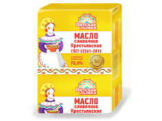 Сливочное масло Вятская дымка Крестьянское 72,5% бзмж 180 г