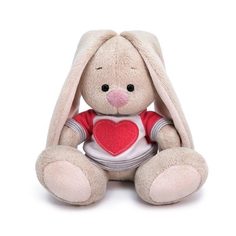 Мягкая игрушка BUDI BASA Зайка Ми в белой толстовке с сердцем малыш