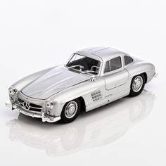 Машинка металлическая Bburago 124 Mercedes-Benz 300 SL (1954), серебристый, 18-22023