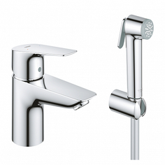 Смеситель для раковины Grohe BauEdge 23757001 с гигиеническим душем Hansgrohe
