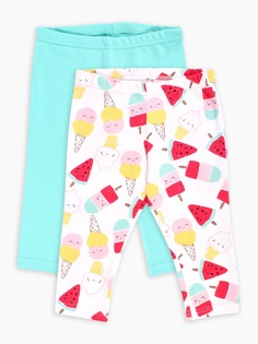 Комплект штанишек Веселый малыш "Ice Melon" белый, бирюзовый 135/320/Кim р.74