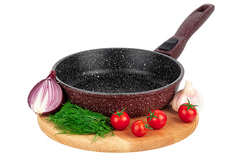 Сковорода глубокая 20 см Elan Gallery ГАРМОНИЯ ВКУСА Рубиновый дуэт, со съёмной ручкой