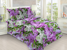 Постельное белье Mercury Home Сирень 1.5 СП Бязь