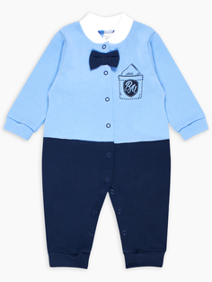 Комбинезон детский Веселый малыш Маленький Джентльмен 357/322/мд/Голубой-синий р.92