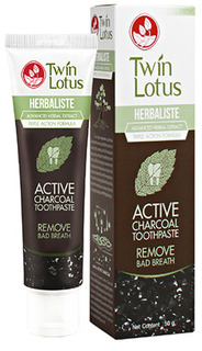 Зубная паста TWIN LOTUS Угольная Active Charcoal, 50 г