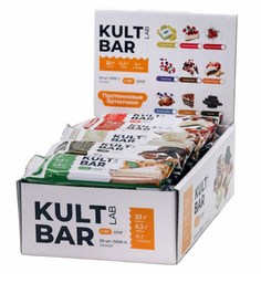 KULTLAB протеиновый батончик Kult Bar коробка 60г х 20 черничный маффин