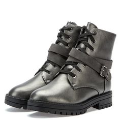 Ботинки Keddo серебряный р.