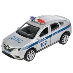 Модель машины Технопарк Renault Arkana, Полиция, серебристая, АRКАNА-12SLРОL-