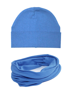 Комплект шапка и снуд Веселый малыш 171/172/16/Голубой р.50
