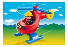 Игровой набор Playmobil 1.2.3.: вертолет для пожаротушения