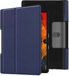 Кожаный чехол подставка для Lenovo Yoga Smart Tab YT-X705F GSMIN Coverboard (Синий)