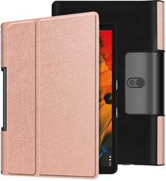 Кожаный чехол подставка для Lenovo Yoga Smart Tab YT-X705F GSMIN Coverboard (Золотистый)