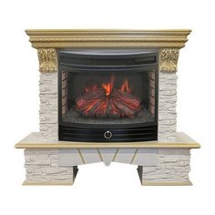 Электрокамин RealFlame Rockland LUX 25, сланец белый