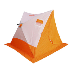 Следопыт Палатка зимняя СЛЕДОПЫТ 2-скатная, Oxford 210D PU 1000, цв. бело-оранж.