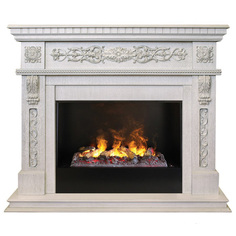 Электрокамин RealFlame Estella 25,5/26 WT, белый дуб с золотой патиной