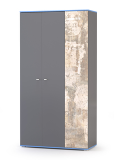 Шкаф комбинированный Mobi Индиго 13.06 тёмно серый/граффити, 115х51х220 см