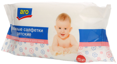 Влажные салфетки Aro детские с экстрактами ромашки и алоэ вера 75 шт.