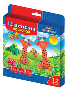 Пластилин Hatber Забавные зверята 12 цветов KPv_12260