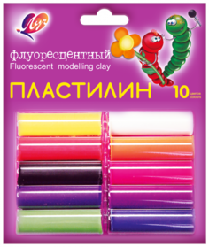 Пластилин ЛУЧ Пластилин флуоресцентный 10 цветов 12С766-08