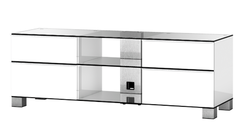 Тумба под телевизор приставная SONOROUS MD 9340-C-INX-WHT 140х44х49 см, белый