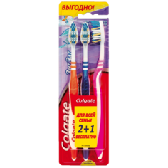 Зубная щетка Colgate ЗигЗаг средняя 2+1 шт