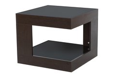 Журнальный столик Hoff Фиеста 726 80319282 60х60х50 см, венге/чёрный