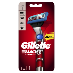 Бритвенная Ручка Gillette Mach3 Turbo c 1 сменной кассетой