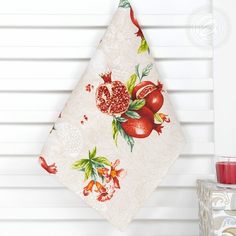 Полотенце кухонное из рогожки "Вкус граната" 50х70 Артпостель