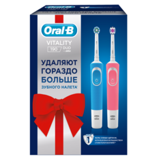 Зубная щетка электрическая Braun Oral-B Vitality 190 DUO, Розовая+Голубая, 2 шт