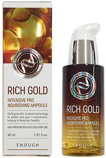 Сыворотка для лица Enough с 24К золотом Rich Gold Intensive Pro Nourishing Ampoule 30 мл.