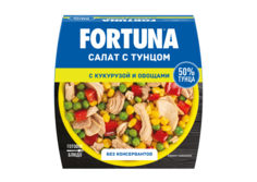 Салат Фортуна с тунцом-кукурузой-овощами 160 г