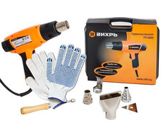 Строительный фен Вихрь ТП-2000 + Перчатки хозяйственные комплект