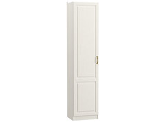 Распашной шкаф 1 дв Ливерпуль Ясень Ваниль/Белый, Без карниза Mobi