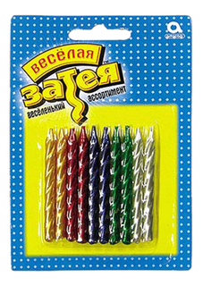 Свеча для торта Веселая затея 10 шт.