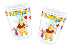 Одноразовые стаканы Винни-Пух и Пятачок Procos S.A. 180 мл 8 штук