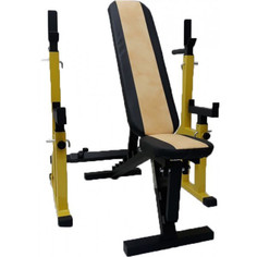 Скамья со стойкой регулируемая Sportlim А1 + Стойки Asta Yellow