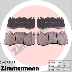 Комплект тормозных колодок, дисковый тормоз ZIMMERMANN 24659.170.1